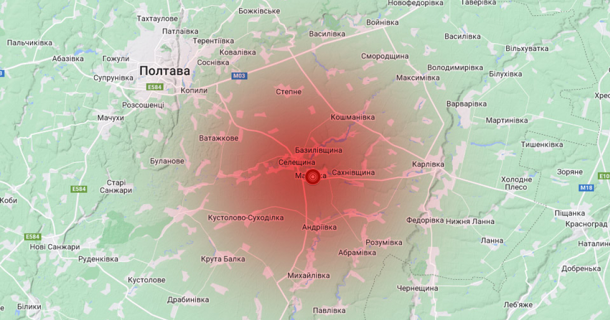 Землетрус Полтава 8 червня 2023